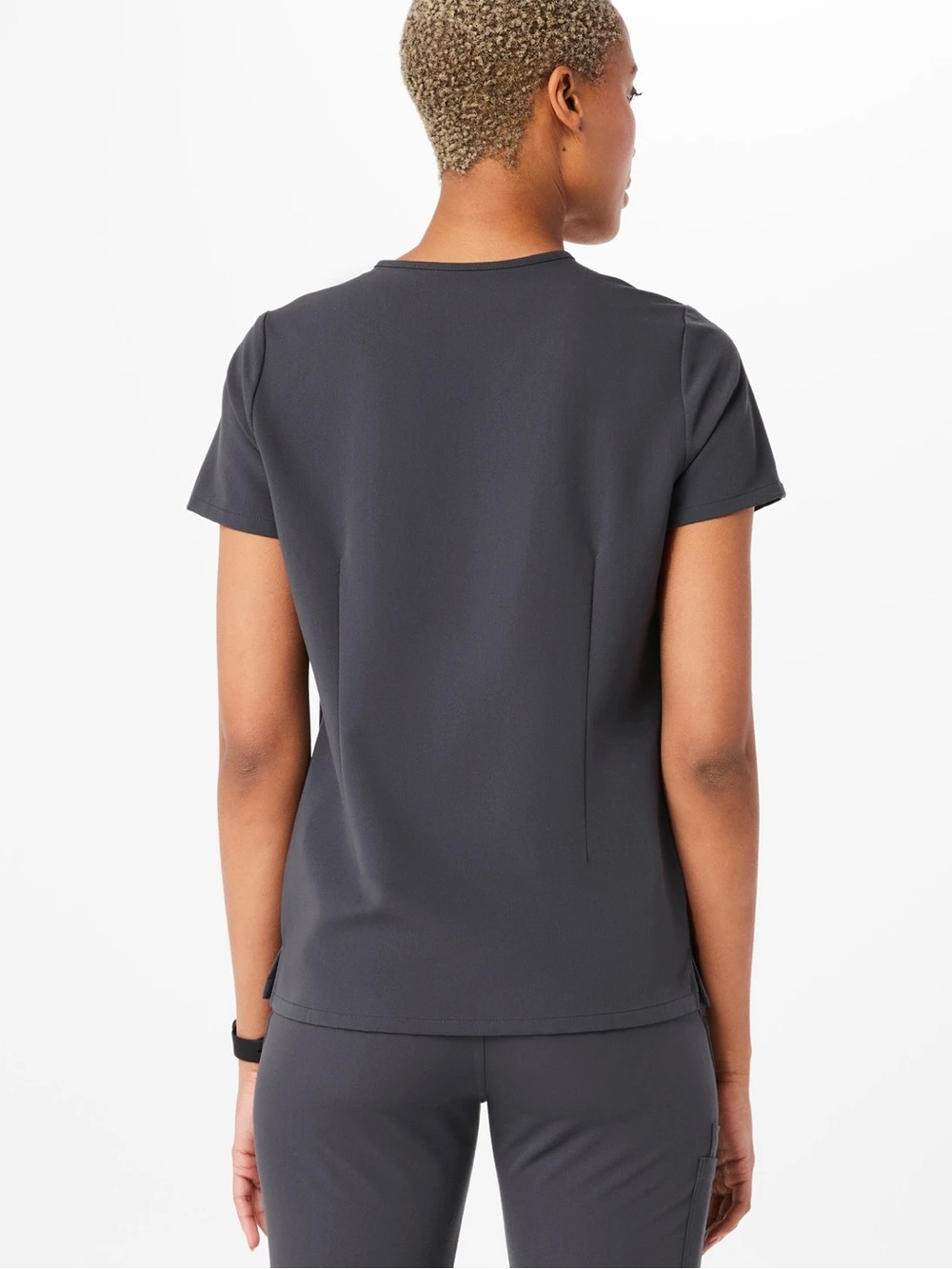 Figs Casma Scrub Top Charcoal Grey Size Medium - Picture 2 of 6
